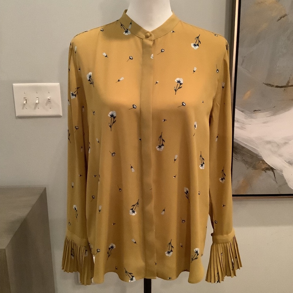 Ann Taylor Mustard Yellow Blouse
